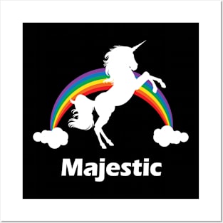 Majestic Rainbow Unicorn Posters and Art
